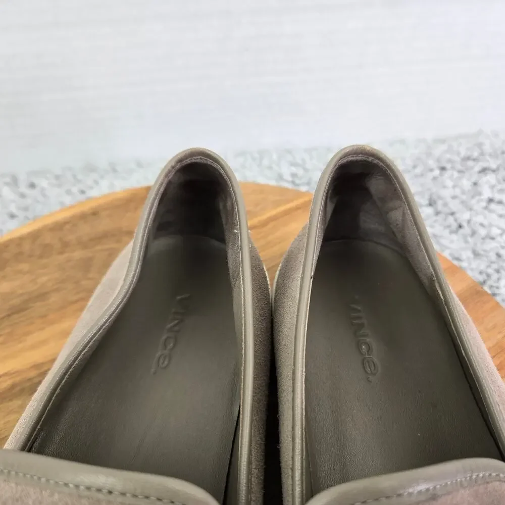 Vince Womens 9.5 Brendon B Brown Suede Slip On Platform Casual Lifestyle Sneaker
